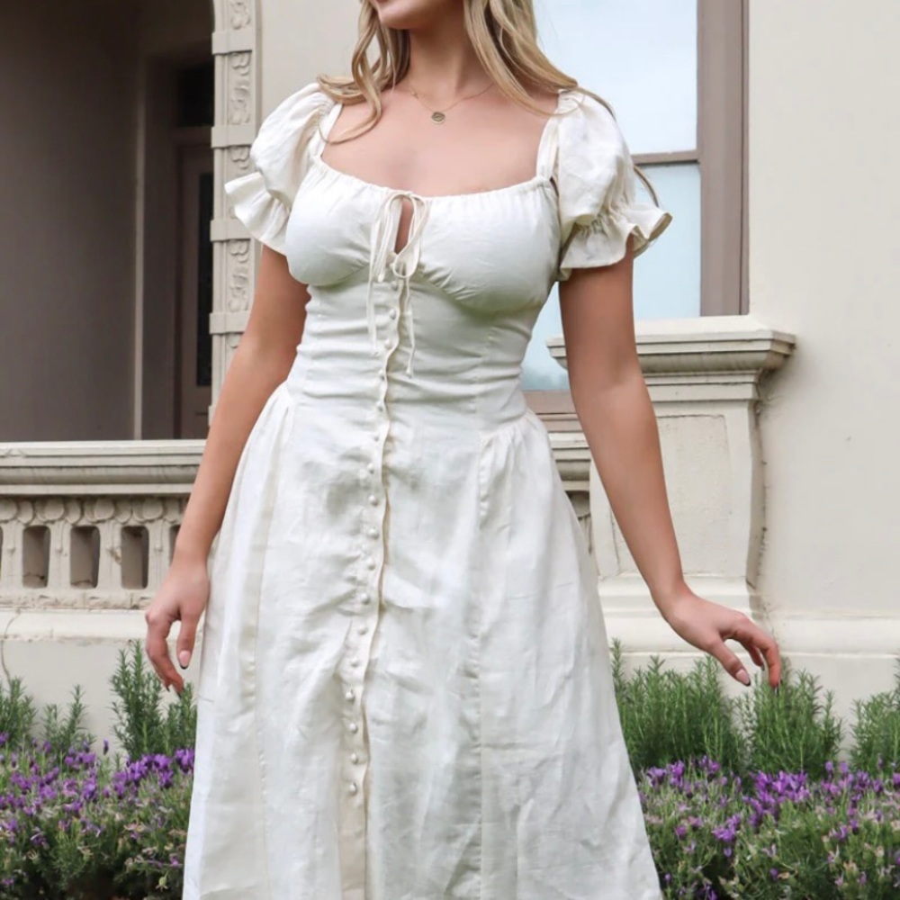 Aulieude Dorothy linen corset dress